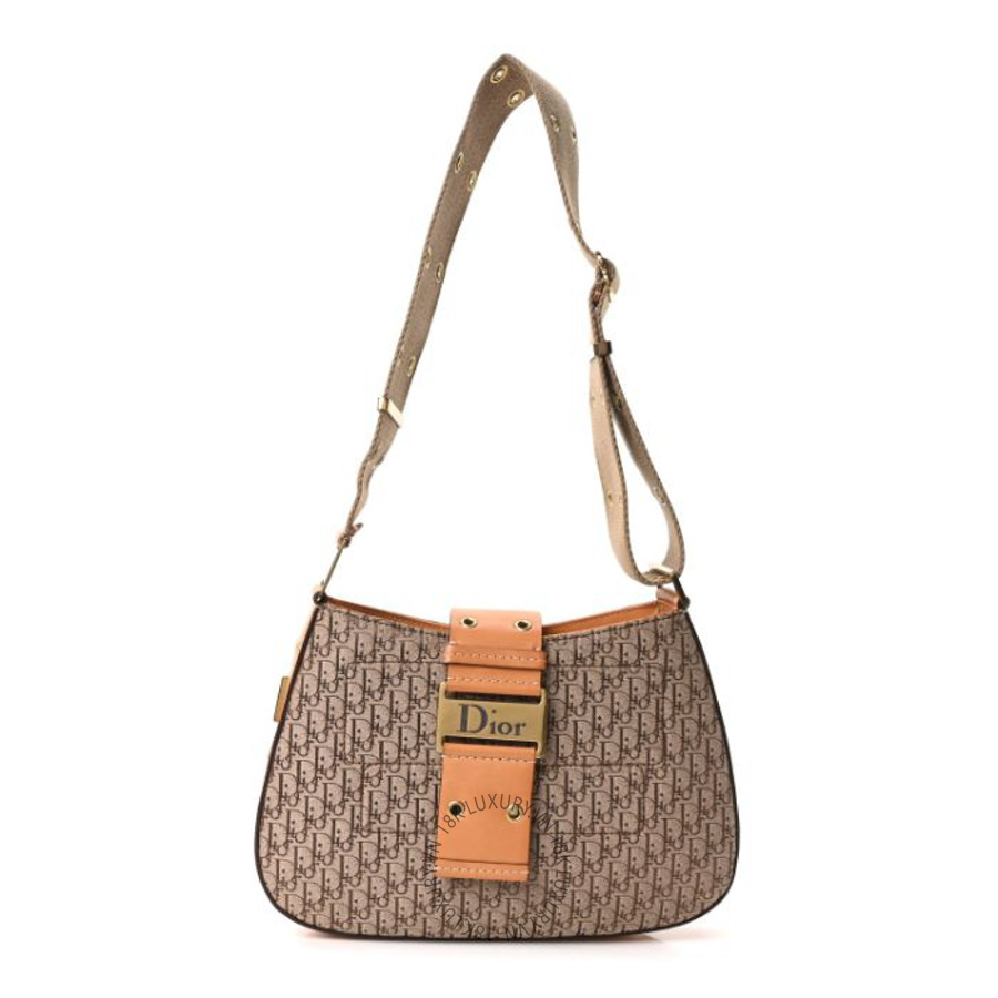 Túi xách Christian Dior Calfskin Monogram Street Chic Medium Columbus Ave Beige DIO041