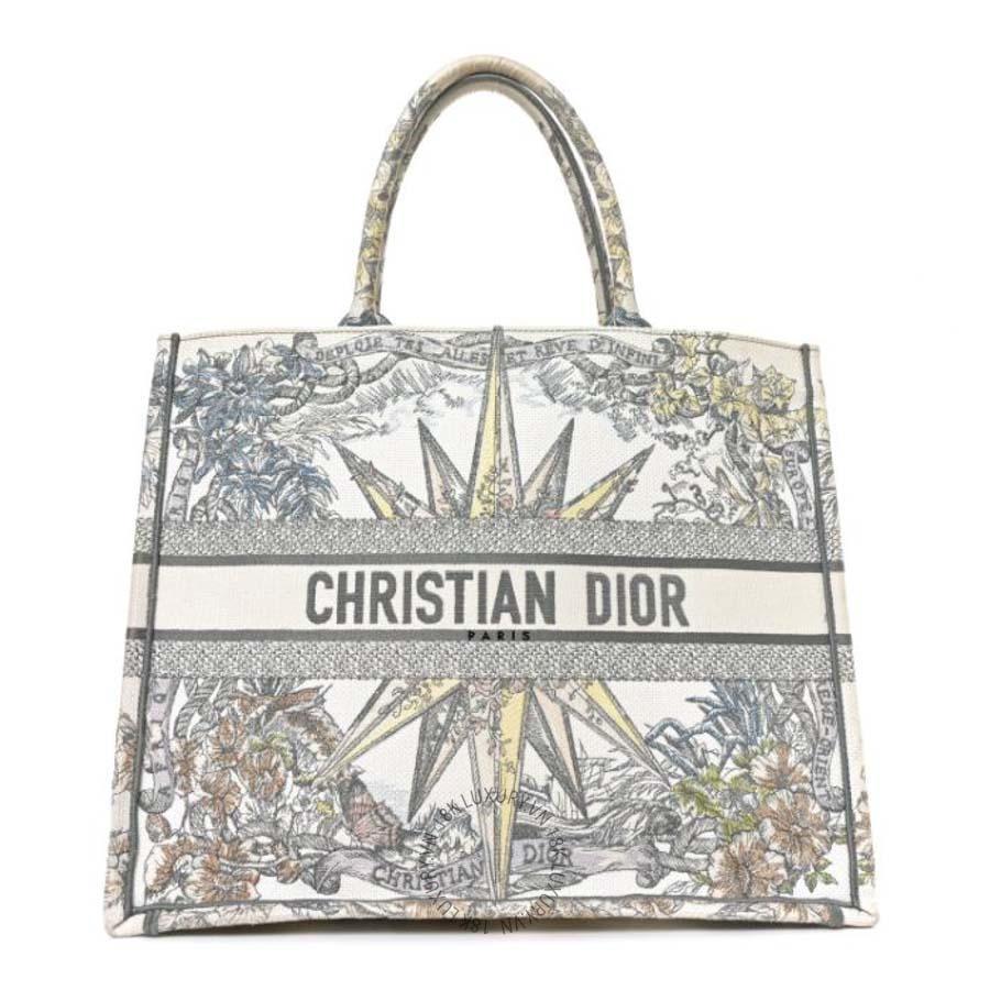 Túi xách Christian Dior Canvas Embroidered Large Rêve d'Infini Book Tote Multicolor FPTD235