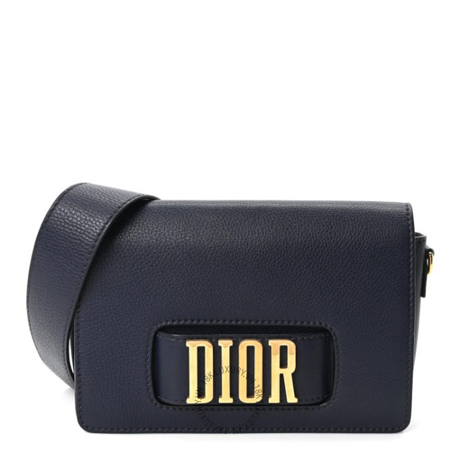 Túi xách Christian Dior Grained Calfskin Dio(r)evolution Flap Bag Navy Blue FPTD234