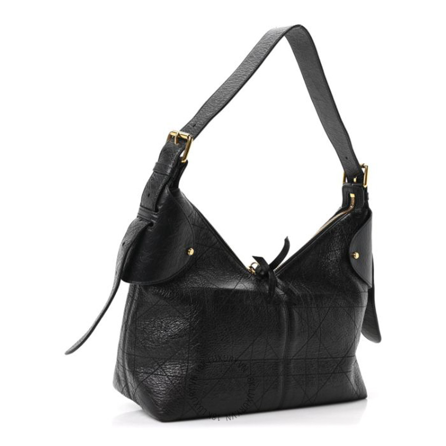 Túi xách Christian Dior Grained Calfskin Flat Macrocannage Medium Voyage Bag Black FPTD184