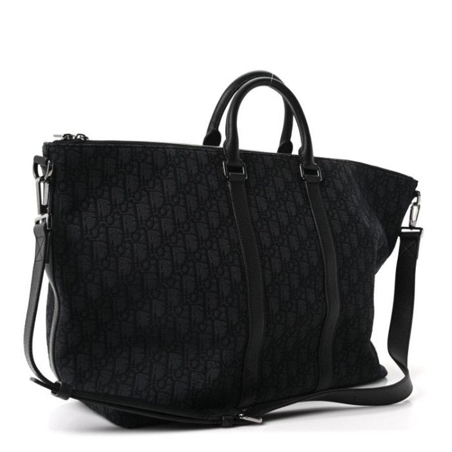 Túi xách Christian Dior Maxi Oblique Jacquard Weekender 40 Black DIO197