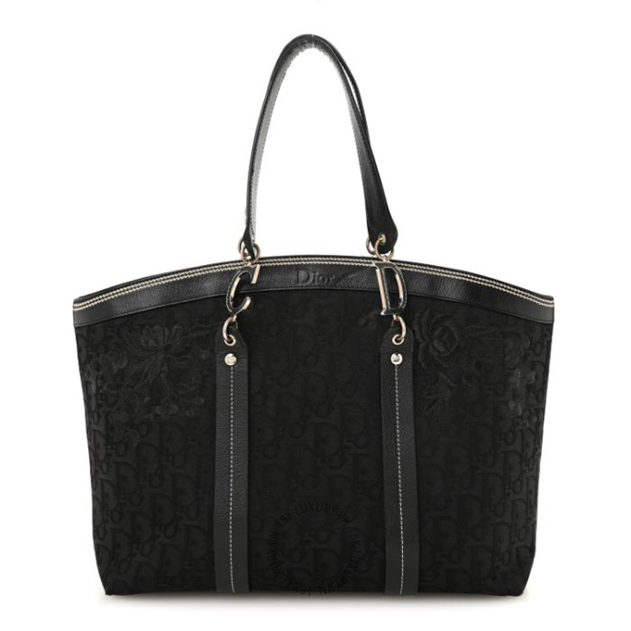 Túi xách Christian Dior Monogram Vintage Flowers Dome Bag Black DIO007