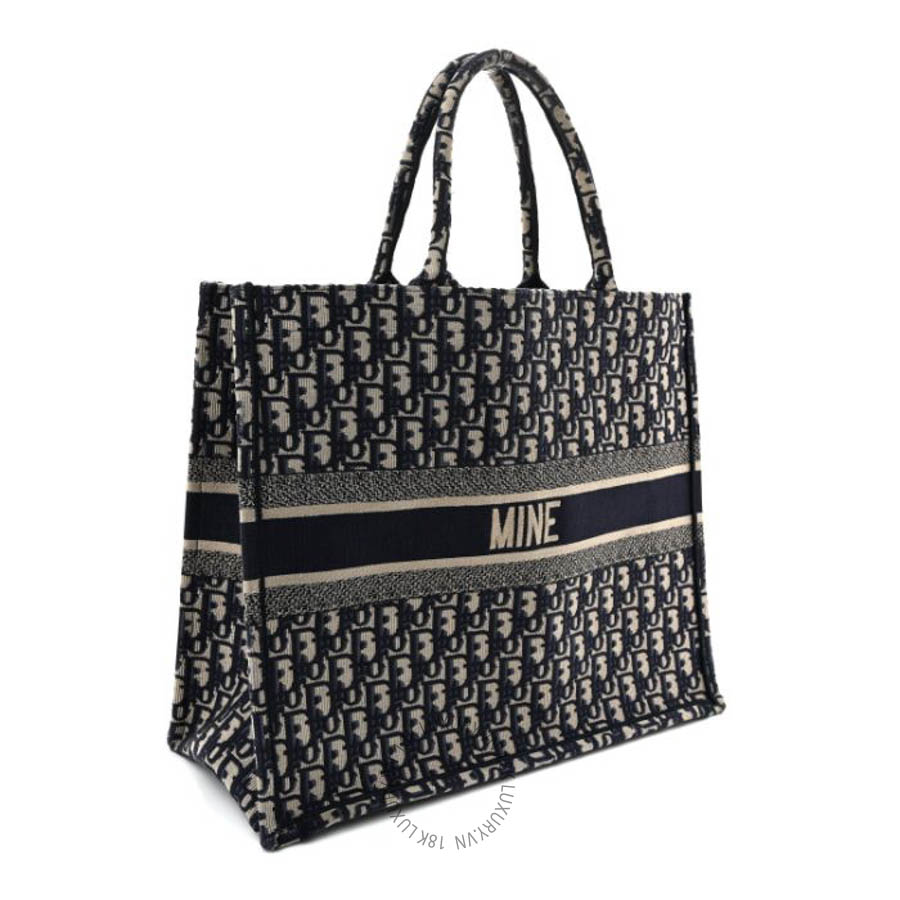 Túi xách Christian Dior Oblique Large Book Tote Blue Multicolor DIO049