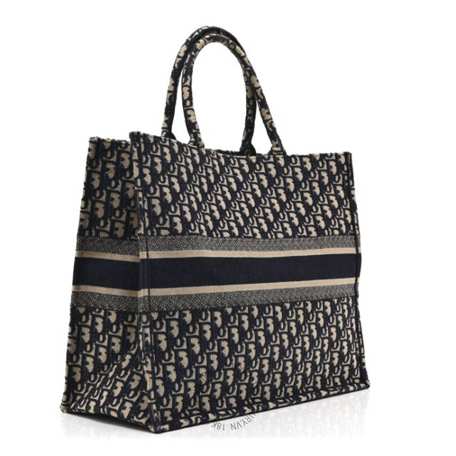 Túi xách Christian Dior Oblique Large Book Tote Blue Multicolor DIO051