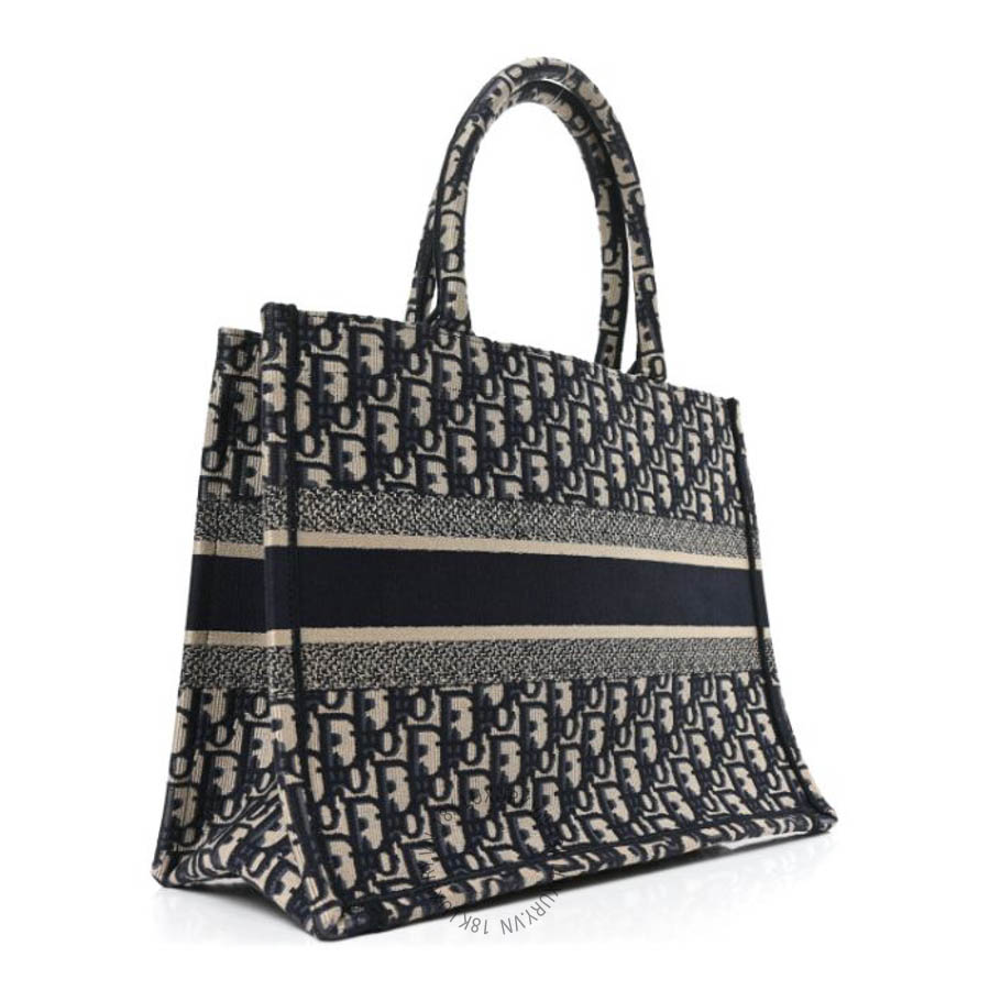 Túi xách Christian Dior Oblique Medium Book Tote Blue Multicolor DIO118