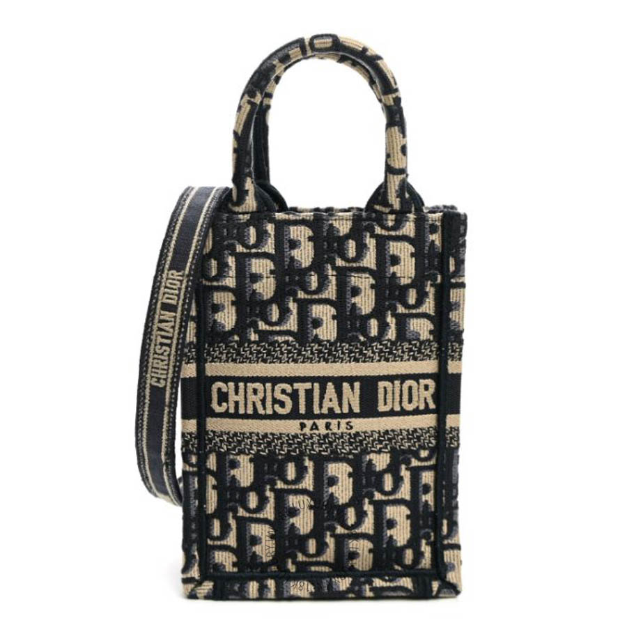Túi xách Christian Dior Oblique Mini Book Tote Phone Bag Blue DIO150