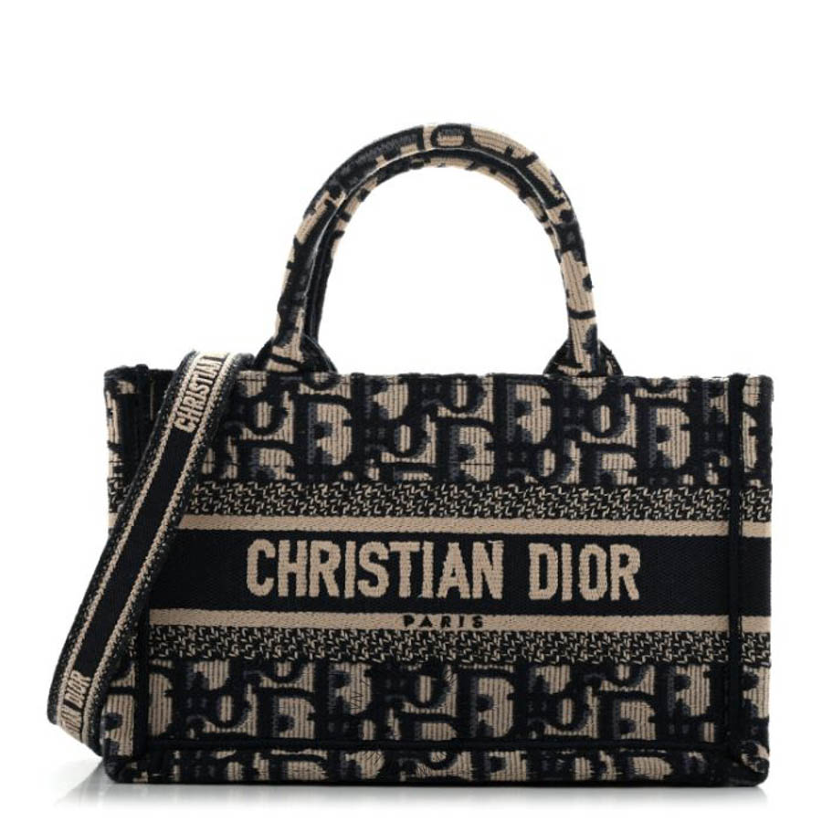 Túi xách Christian Dior Oblique Mini Book Tote With Strap Blue Multicolor DIO136