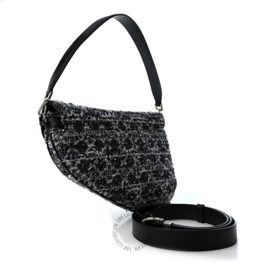 Túi xách Christian Dior Tweed Saddle Bag Dark Blue FPTD107