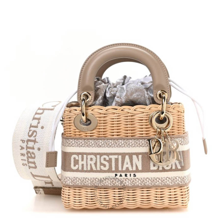 Túi xách Christian Dior Wicker Oblique Mini Lady Dior Bag Beige FPTD225