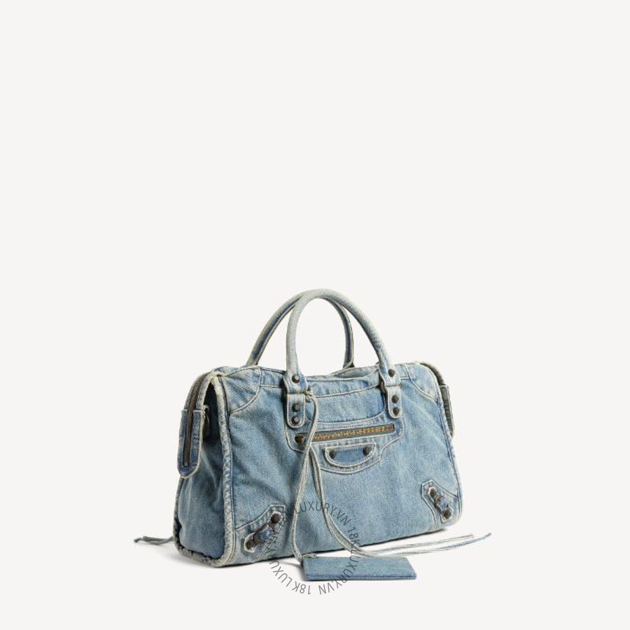 Túi Xách Đeo Chéo Balenciaga Le City Bag Medium in Blue 8657602ACPY4727 BCA125