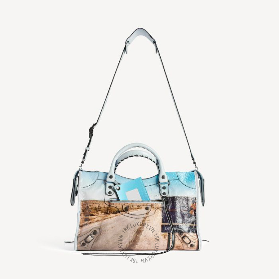 Túi Xách Đeo Chéo Balenciaga Le City Bag Medium in Blue 8657602ACUU4665 BCA127 17 Túi Xách Đeo Chéo Balenciaga Le City Bag Medium in Blue 8657602ACUU4665 BCA127