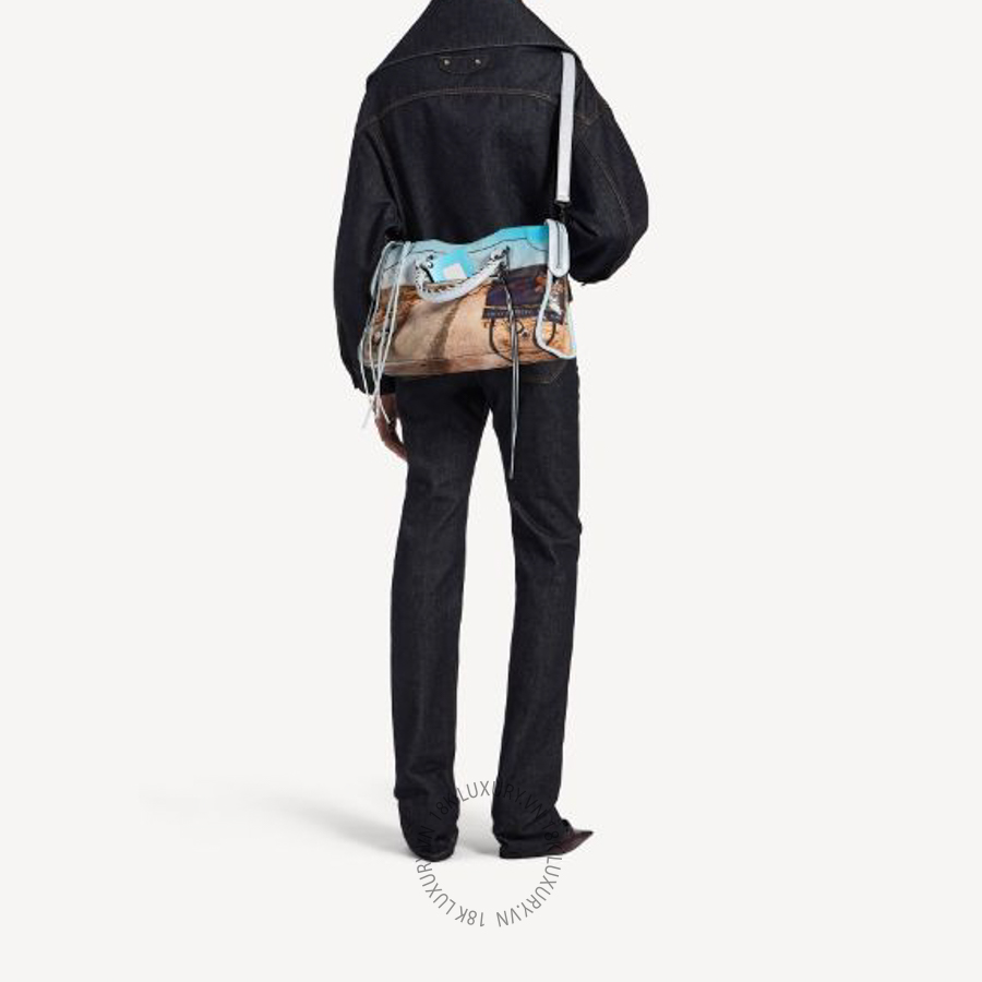 Túi Xách Đeo Chéo Balenciaga Le City Bag Medium in Blue 8657602ACUU4665 BCA127 20 Túi Xách Đeo Chéo Balenciaga Le City Bag Medium in Blue 8657602ACUU4665 BCA127