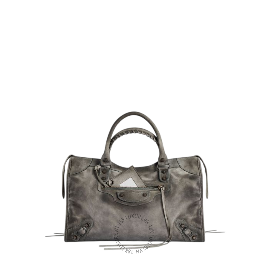 Túi Xách Đeo Chéo Balenciaga Le City Bag Medium in Storm Grey 8657602ACNH1143 BCA126