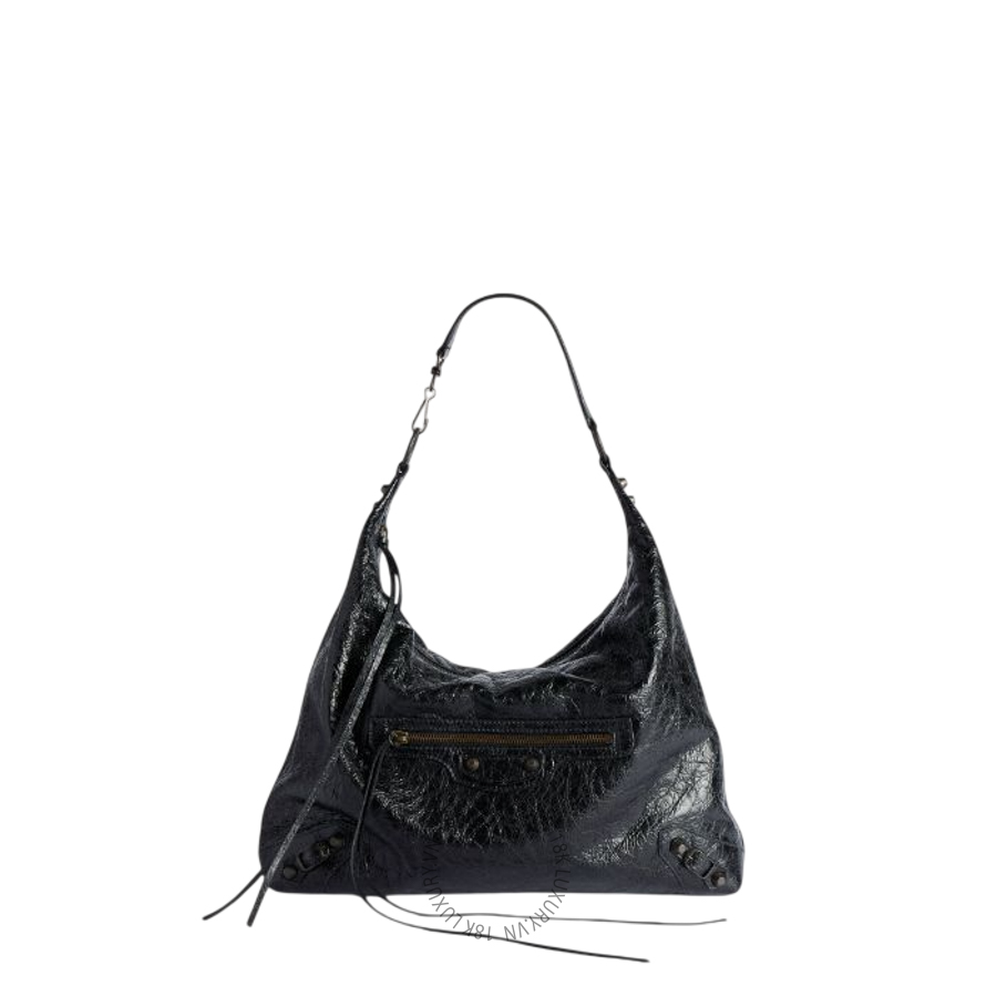 Túi Xách Đeo Chéo Balenciaga Le City Hobo Bag Medium in Black 8731992ABEK1000 BCA069