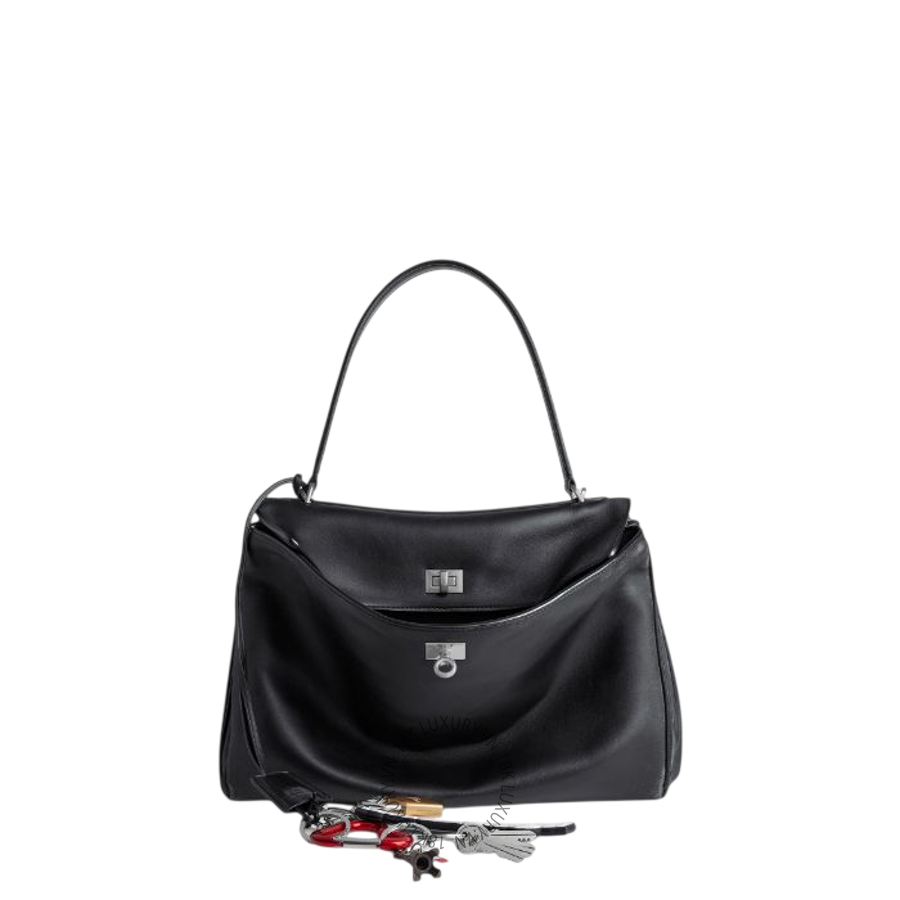 Túi Xách Đeo Chéo Balenciaga Rodeo Handbag Medium With Charms in Black 7897722AA8U1000 BCA106