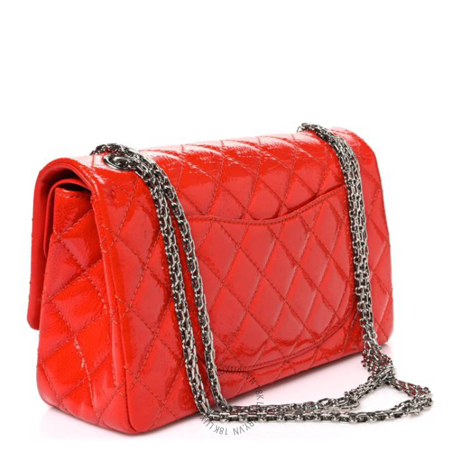 Túi xách đeo chéo Chanel Aged Glazed Calfskin Quilted 2.55 Reissue 226 Flap Red FPTC928