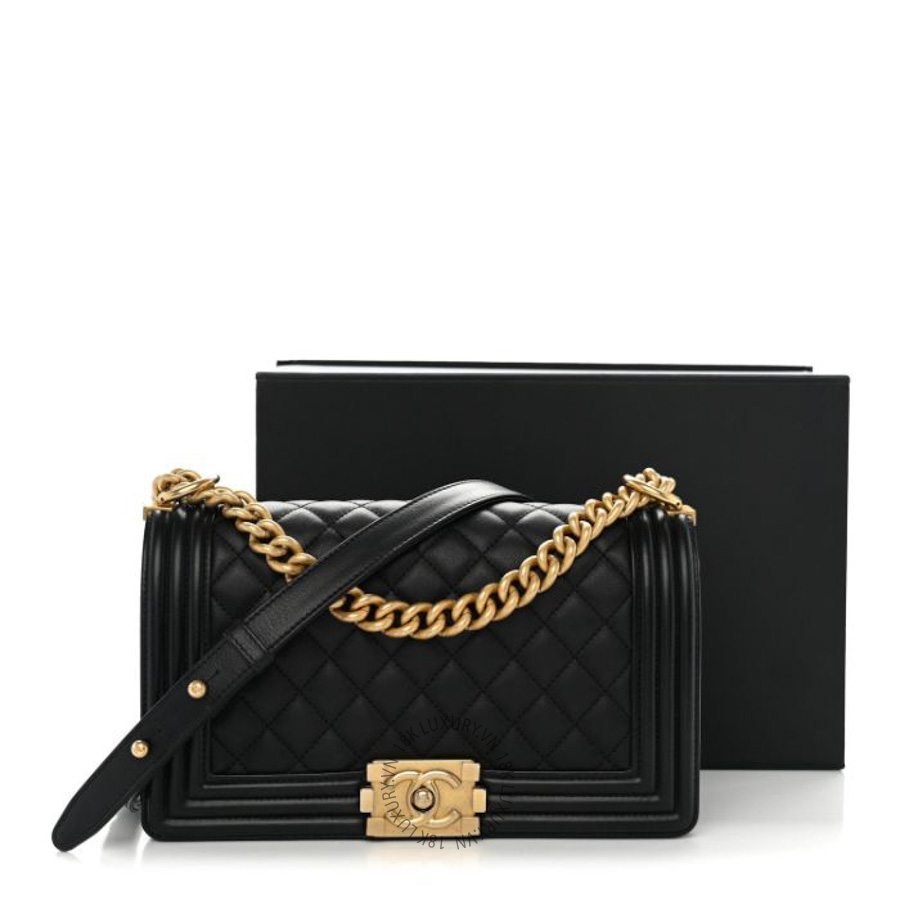 Túi xách đeo chéo Chanel Calfskin Quilted Medium Boy Flap Black FPTC1137 11 Túi xách đeo chéo Chanel Calfskin Quilted Medium Boy Flap Black FPTC1137