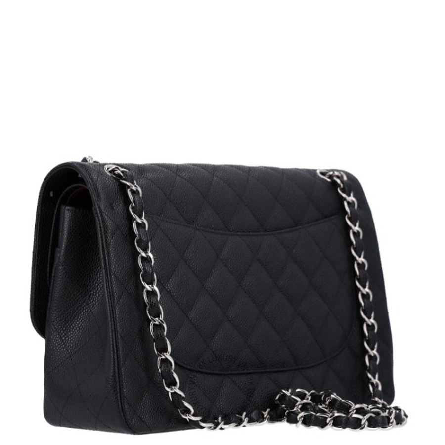 Túi Xách Đeo Chéo Chanel Caviar Quilted Jumbo Double Flap Black CVB791