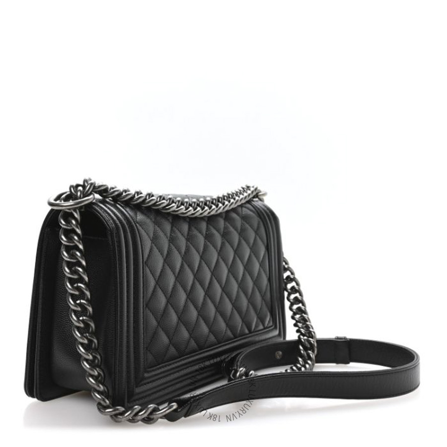 Túi xách đeo chéo Chanel Caviar Quilted Medium Boy Flap Black FPTC931