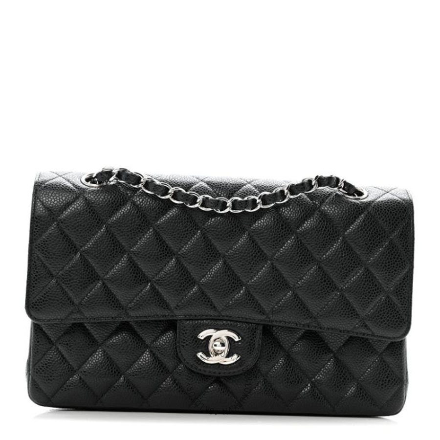 Túi xách đeo chéo Chanel Caviar Quilted Medium Double Flap Black FPTC639