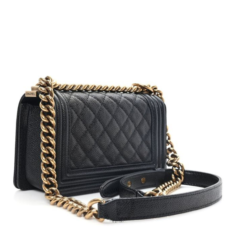 Túi Xách Đeo Chéo Chanel Caviar Quilted Small Boy Flap Black CVB036