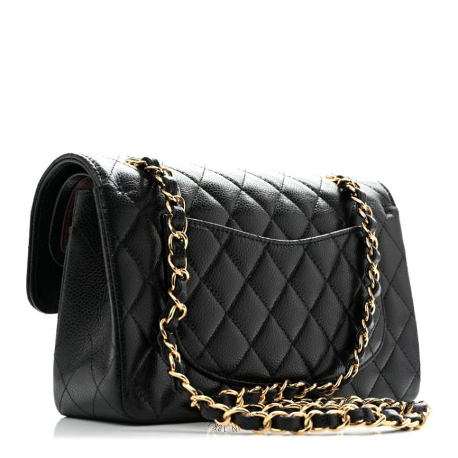 Túi xách đeo chéo Chanel Caviar Quilted Small Double Flap Black FPTC1079