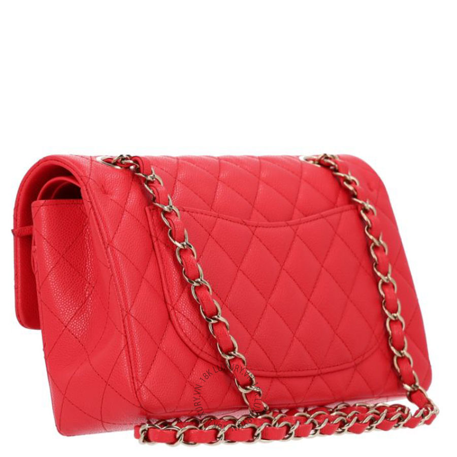 Túi Xách Đeo Chéo Chanel Caviar Quilted Small Double Flap Red CVB706