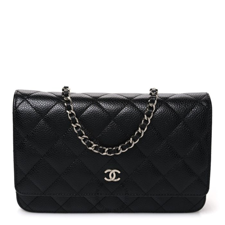 Túi xách đeo chéo Chanel Caviar Quilted Wallet on Chain WOC Black FPTC414