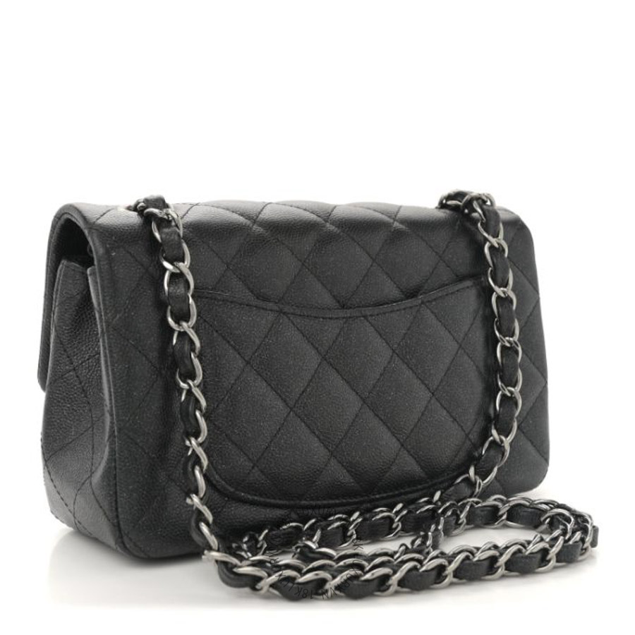 Túi Xách Đeo Chéo Chanel Iridescent Caviar Quilted Mini Rectangular Flap Black CVB392