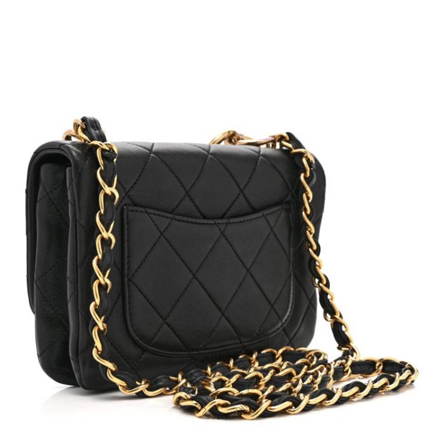 Túi Xách Đeo Chéo Chanel Lambskin Quilted Small Color Match Flap Black Multicolor CVB1074