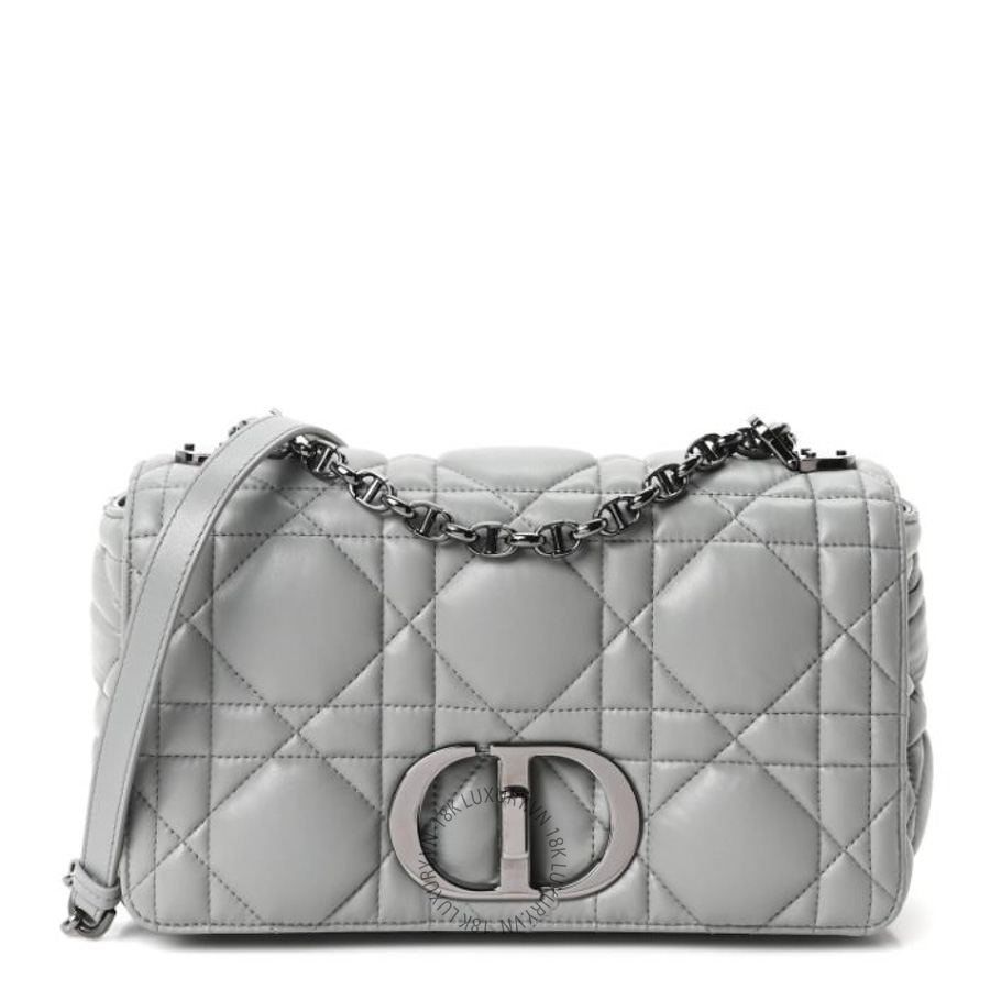Túi xách đeo chéo Christian Dior Calfskin Macrocannage Medium Caro Bag Iron Grey FPTD206
