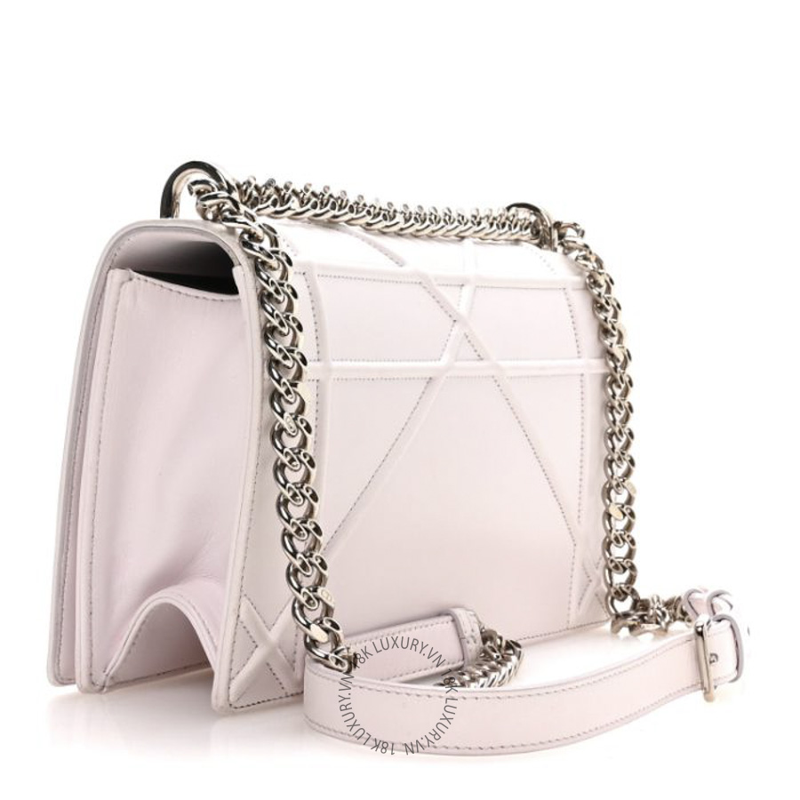 Túi Xách Đeo Chéo Christian Dior Calfskin Medium Diorama Flap Bag Off White SPSS089