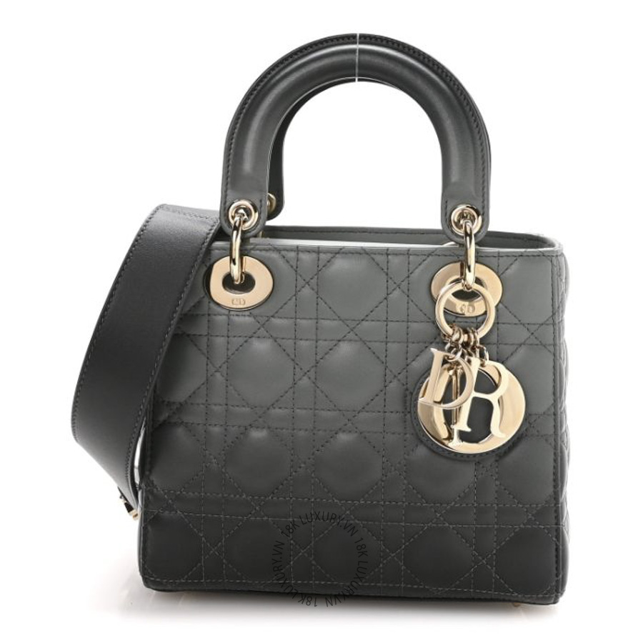 Túi Xách Đeo Chéo Christian Dior Lambskin Cannage Gradient Small My ABCDior Lady Dior Grey SPSS048
