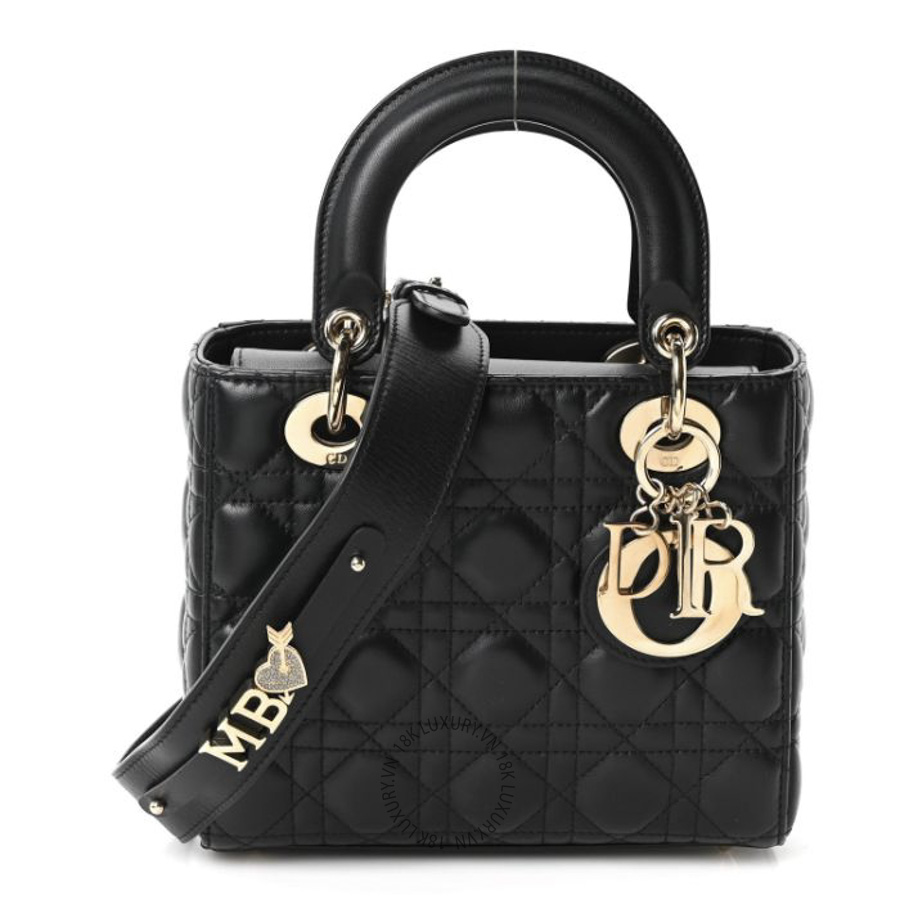 Túi Xách Đeo Chéo Christian Dior Lambskin Cannage Small My ABCDior Lady Dior Black SPSS141