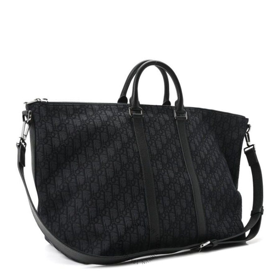 Túi xách đeo chéo Christian Dior Maxi Oblique Jacquard Weekender 40 Black FPTD091
