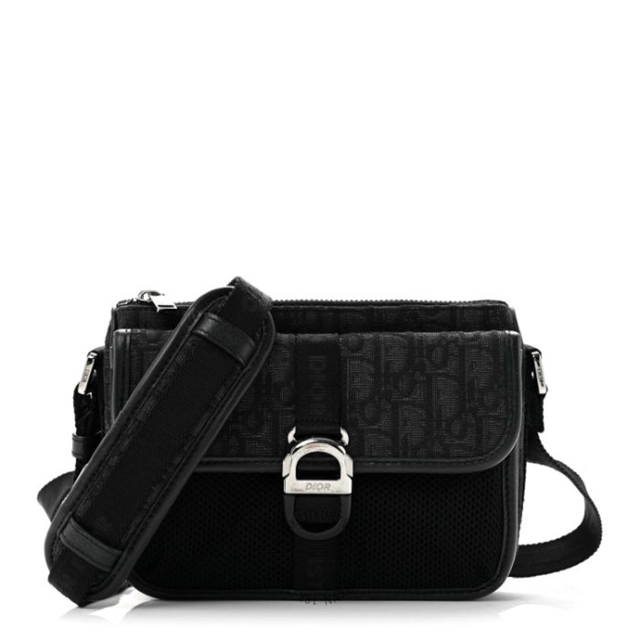 Túi xách đeo chéo Christian Dior Oblique Jacquard Dior 8 Bag With Strap Black Multicolor FPTD106