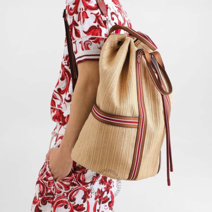 Túi xách đeo chéo Dolce Gabbana Essenza backpack in raffia BM2707A085980995 NTDL149