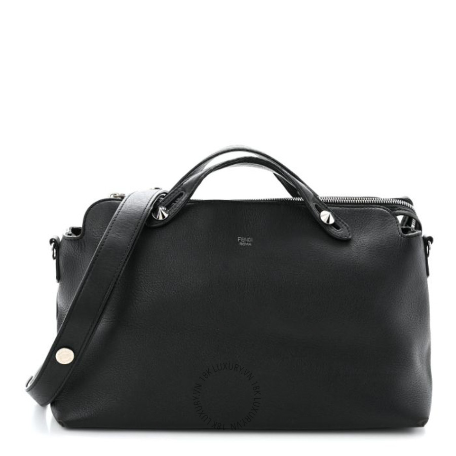 Túi xách đeo chéo Fendi Vitello Dolce Large By The Way Boston Bag Black TFD374