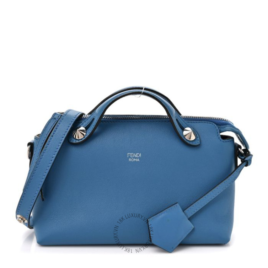 Túi xách đeo chéo Fendi Vitello Dolce Mini By The Way Boston Bag Blue Royal TFD075
