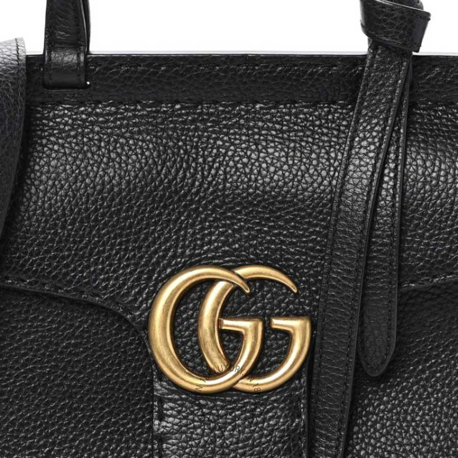 Túi Xách Đeo Chéo Gucci Calfskin Small GG Marmont Top Handle Bag Black GDCB200 18 Túi Xách Đeo Chéo Gucci Calfskin Small GG Marmont Top Handle Bag Black GDCB200