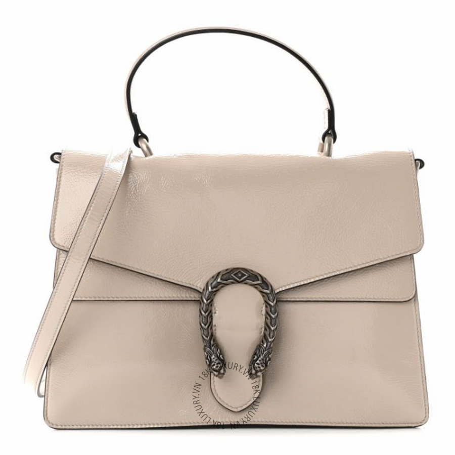 Túi xách đeo chéo Gucci Crinkled Patent Medium Dionysus Top Handle Bag Sphinx NFPG324