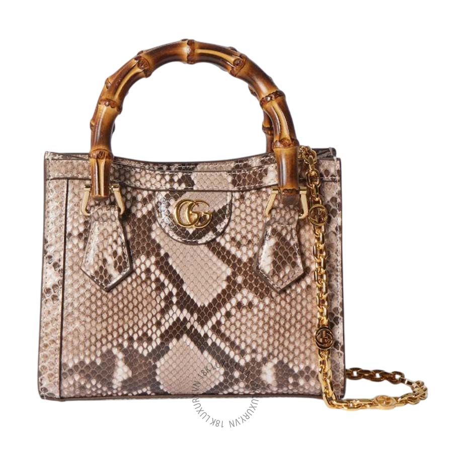 Túi Xách Đeo Chéo Gucci Diana python small tote bag 675800 EKN0G 5734 GFD338