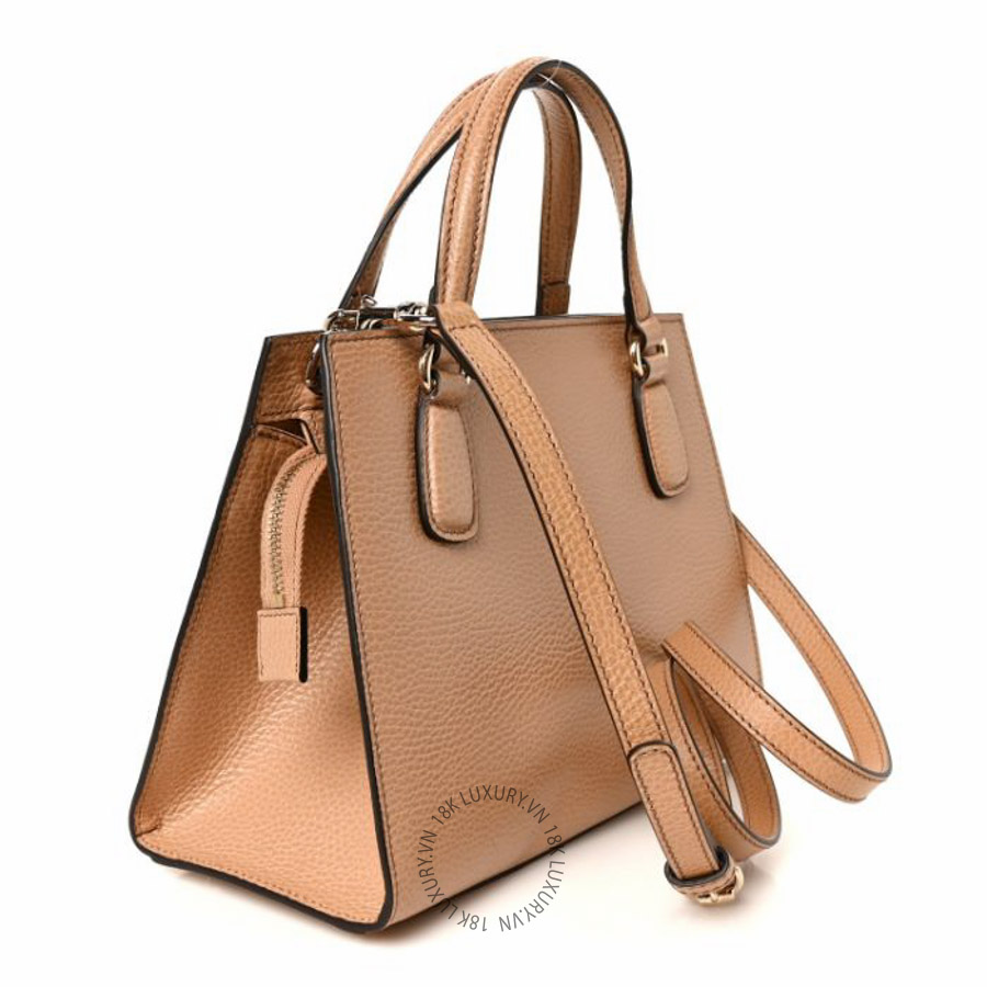 Túi xách đeo chéo Gucci Dollar Calfskin Medium Soho Top Handle Satchel Camelia NFPG060