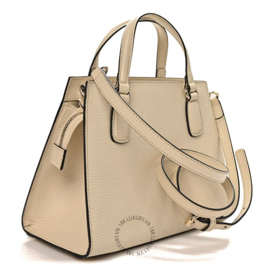 Túi Xách Đeo Chéo Gucci Dollar Calfskin Medium Soho Top Handle Satchel Ivoire GDCB732