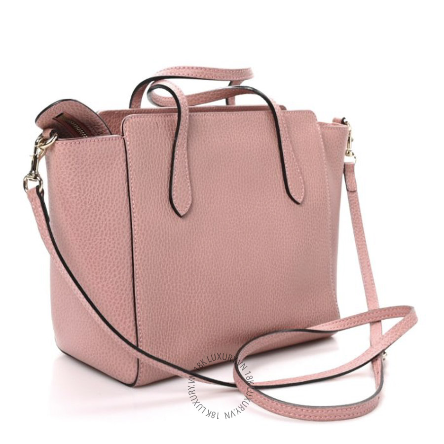 Túi Xách Đeo Chéo Gucci Dollar Calfskin Mini Swing Top Handle Bag Soft Pink GDCB177