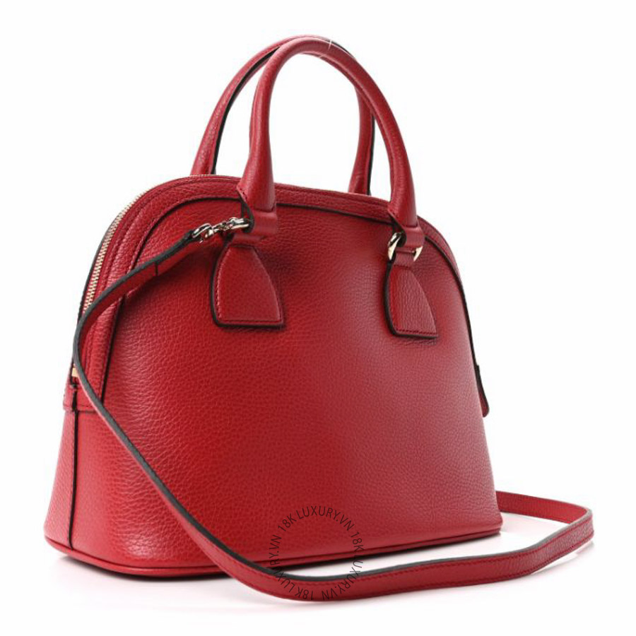 Túi xách đeo chéo Gucci Dollar Calfskin Small GG Charm Dome Bag Red NFPG735