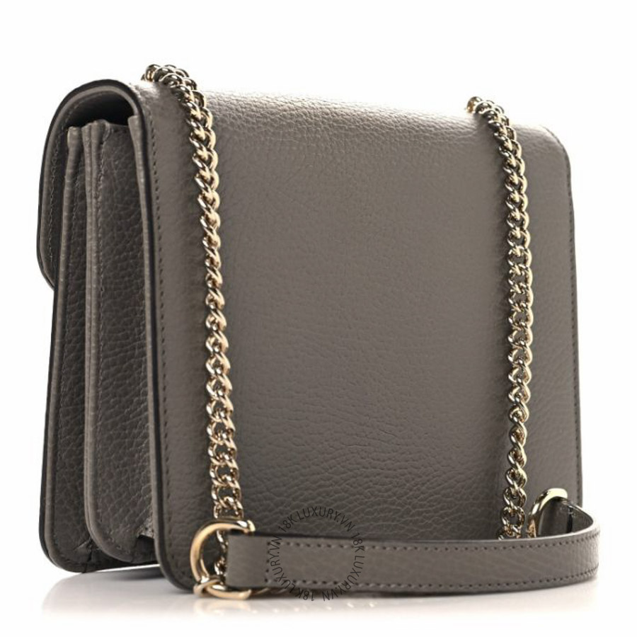 Túi xách đeo chéo Gucci Dollar Calfskin Small Interlocking G Shoulder Bag Loess NFPG576