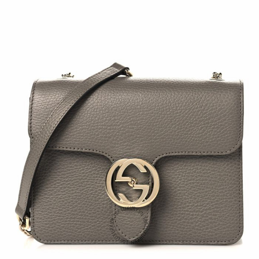 Túi xách đeo chéo Gucci Dollar Calfskin Small Interlocking G Shoulder Bag Loess NFPG576