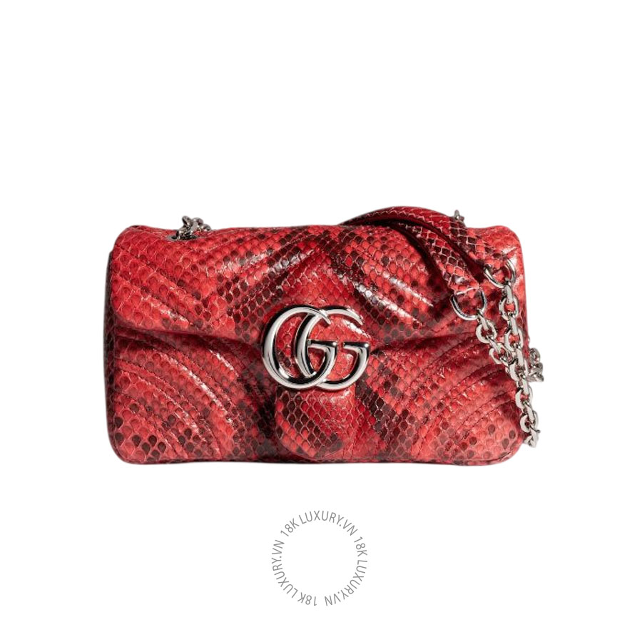 Túi Xách Đeo Chéo Gucci GG Marmont python small shoulder bag 837280 EABLZ 6639 GFD265