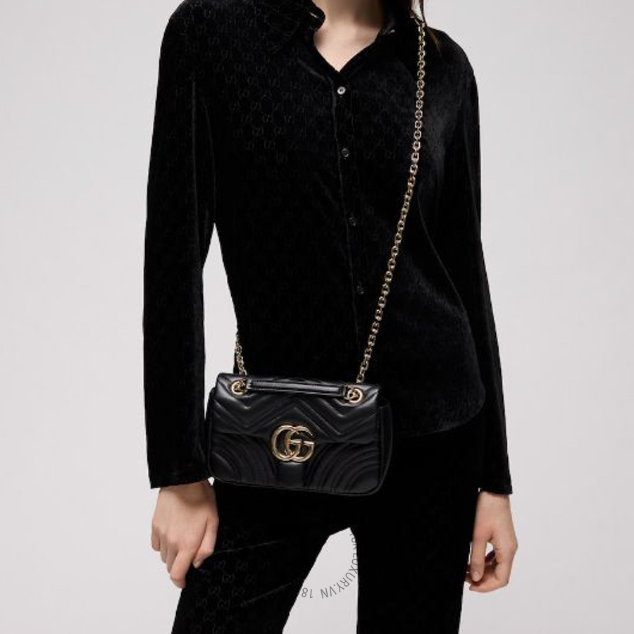 Túi Xách Đeo Chéo Gucci GG Marmont small shoulder bag 837280 AAE38 1000 GFD259